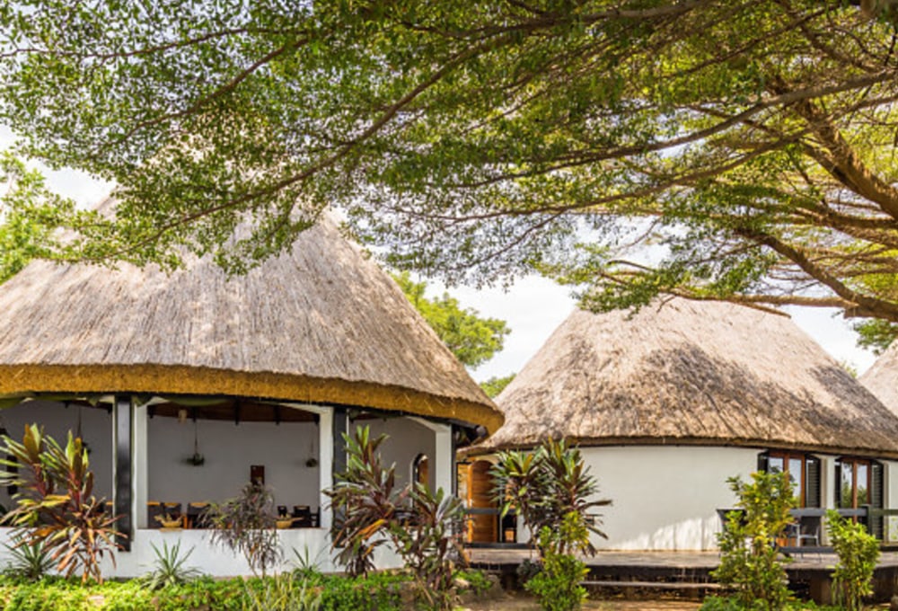 Die Hütten von Speke Bay